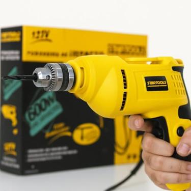 Imagem de Furadeira de Impacto 600W Com Chave de Mandril 3/8" 10mm 3000 RPM com Dupla Isolação