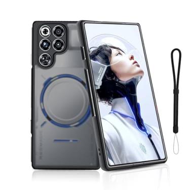 Imagem de NOUKAJU Capa para REDMAGIC 11 Pro, capa protetora fosca, antiqueda, absorção de choque, capa protetora para Nubia Red Magic 11 Pro Plus (preto)