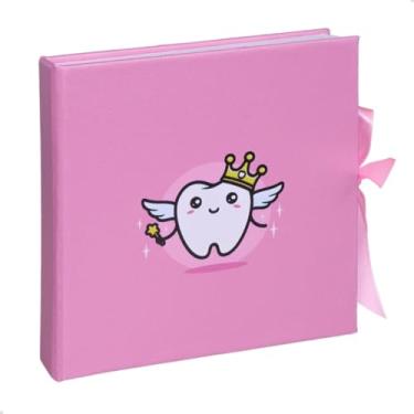 Imagem de Álbum Dental Foto 10x15 Porta Dentes De Leite ROSA Dentinhos Menina Fada do dente