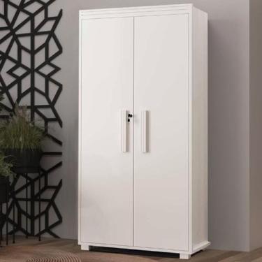 Imagem de Armário Multiuso 2 Portas 8 Nichos 1 Prateleira Para Lavanderia Quarto