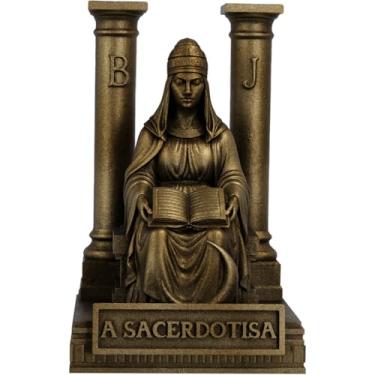 Imagem de Estátua A Sacerdotisa - Arcano Maior de Tarot - Papisa (Ouro Velho)