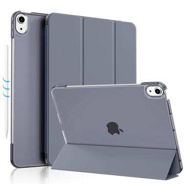 Imagem de GKABXY Capa para iPad Air 11 polegadas M2/M3 (2024/2025), iPad Air 5ª/4ª geração (2022/2020) 10,9 polegadas, capa protetora de suporte fino com capa traseira translúcida de policarbonato rígido
