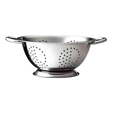 Imagem de Escorredor de Massa, Macarrão e Legumes em Aço Inox com Cabo Alça – 24cm, Resistente e Durável