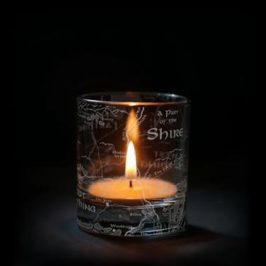 Imagem de FANTASY REALM HOMESTEAD MAP Copo de shot gravado e suporte votivo 85 g | Wizards Elves Orcs Dwarfs Fantasy Mythology | Designs exclusivos | Ótima ideia de presente para fãs!