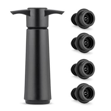 Imagem de Bomba de economia de vinho a vácuo com 4 rolhas reutilizáveis, rolha de vinho de silicone para garrafas de vinho tinto/garrafas de vinho branco, vedação hermética à prova de vazamento, preserva o