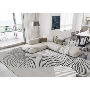 Imagem de Tapete Veludo, B131 detalhes preto com fundo bege areia 3d 2,00x2,40 Indiano Antiderrapante