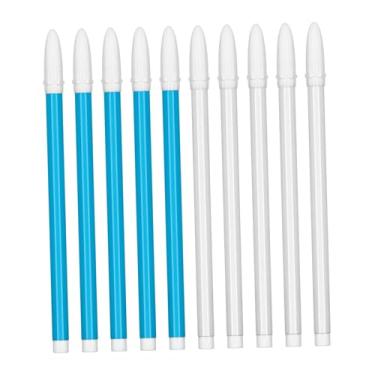 Imagem de Baoblaze Conjunto de 10 Marcadores de Tecido Solúveis em Água com Verniz para Costura, Bordados e Ponto Cruz. Laváveis ​​e Ideais para Costura, Bordados e, Branco E Azul