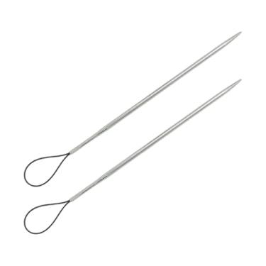 Imagem de MotiveTech Conjunto de 2 ferramentas para passar cordão, agulha de substituição para cordão, ferramenta de aço inoxidável para passar cordão em calções de banho, 3mm