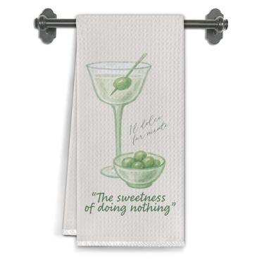 Imagem de Elefeltclave Martini coquetel temático amantes presentes para mulheres toalhas de cozinha, presentes para amantes de coquetéis, prato toalha de chá para cozinha, bar, carrinho, decoração de pub