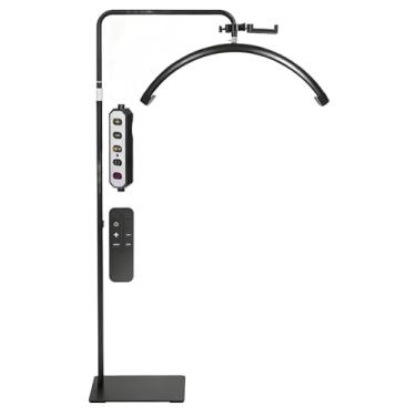 Imagem de LumináRia Led Ring Light ExtensãO CíLios Lash Meia Lua 6500k Luminaria Estetica Mesa Spa Arco 3 Tons Ajustavel Sa