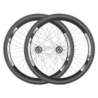 Imagem de Roda Aro 29 Rimaxx Cubo Rosca Pneus e Câmara Preto