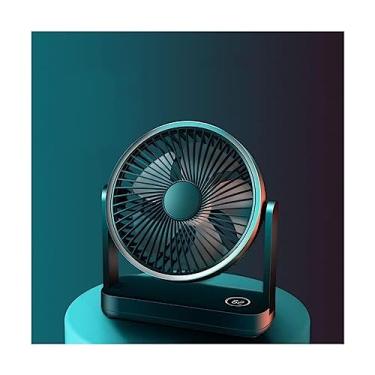 Imagem de Ventilador de pé 4 configurações de velocidade pequeno ventilador, ventilador de mesa recarregável por USB com tela de LED, ventilador portátil de refrigeração de ar silencioso (B 5000mAh)