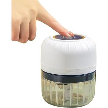 Imagem de Cortador de alimentos, mini processador de alimentos portátil sem fio, recarregável por USB, cozinha, viagem, acampamento, piquenique, adequado para nozes, pimenta, cebola, cenoura, especiarias, 100