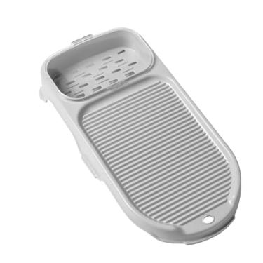 Imagem de Domary Ferramenta de Esfregar para Lavanderia de Tábua Com Suporte Drenável, Tábua Portátil Leve e Compacta para Lavar As Mãos, Adequada para Dormitórios, Banheiros e Espaços