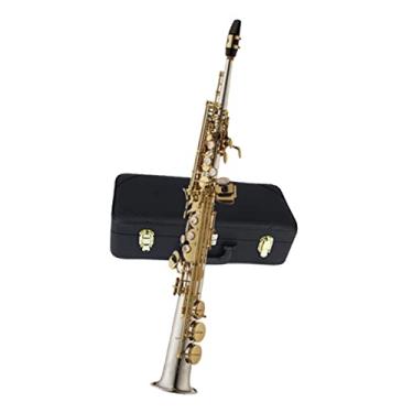 Imagem de Saxofone Profissional Saxofone Flat B-Key Branco Cobre Banhado a Prata Instrumento Profissional