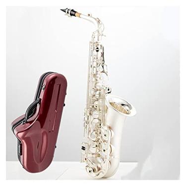 Imagem de Saxofone profissional E-Flat Saxofone alto/instrumento de sopro é adequado para iniciantes teste de desempenho kit de saxofone de latão para iniciantes