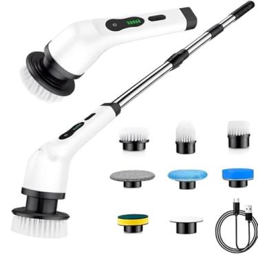 Imagem de Escova de limpeza elétrica ajustável para cozinha e banheiro escova de limpeza recarregável 9 em 1(9 em 1)