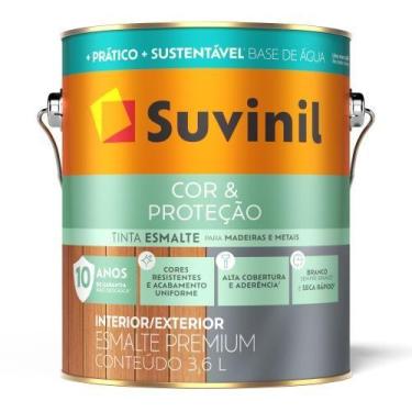 Imagem de Tinta Esmalte Fosco Seca Rápido Base Agua Branco 3.6L - Suvinil - 5079
