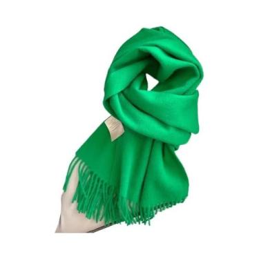 Imagem de Cachecol Longo De Lã E Cashmere Para Mulheres, Xale Sólido, Pashmina, 