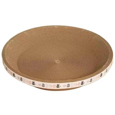 Imagem de Ioensy Arranhador redondo de papelão para gatos, almofada para arranhar, cama para gatos internos, protetor de móveis, treinamento, garra de moagem, 50cmx9cm