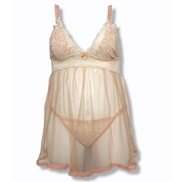 Imagem de CAMISOLA PLUS SIZE  DOLCE SEDUTTI EM RENDA NUDE D60