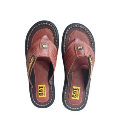 Imagem de Chinelo em couro Unisex - MD CAT, Marrom, 39