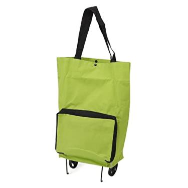 Imagem de Generic Carrinho de Compras Dobrável, Economia de Espaço, Rolamento Forte Multifuncional, Resistência às Intempéries, Saco de Compras Com Rodas de Grande Capacidade para Viagens (#11)