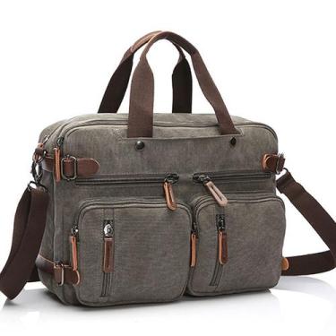 Imagem de Bolsa Masculina Mensageiro Carteiro Grande De Lona De Ombro - Zafin, C