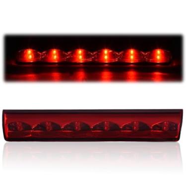 Imagem de PIT66 3ª luz de freio LED compatível com tampa de caminhão Leer Are Century LED Recessed luz de carga luz de estacionamento terceira luz de freio lâmpada cromada lente vermelha