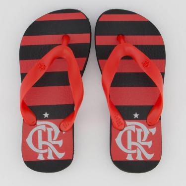 Imagem de Chinelo Flamengo Manto I 2024 Infantil Vermelho e Preto-Unissex