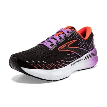 Imagem de Brooks Tênis de corrida feminino Glycerin GTS 20, Preto/Bellflower/Fiesta, 6.5