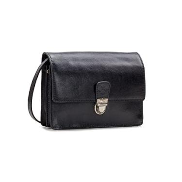 Imagem de Patricia Nash | Bolsa transversal de couro Lanza | Bolsa tiracolo feminina | Bolsa tiracolo, Preto, One Size