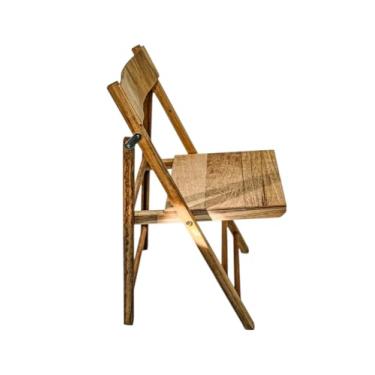 Imagem de Cadeira Dobrável em Madeira com Assento Multilaminado e Encosto Anatômico Acabamento a Óleo Natural