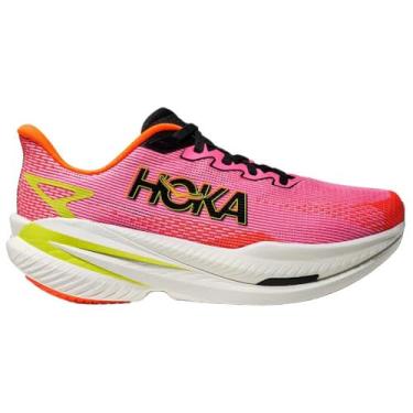Imagem de HOKA Tênis feminino Mach X 3, Neon Rose/Neon Tangerine, 40