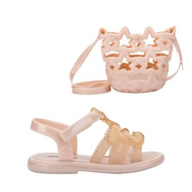 Imagem de Mini Melissa + Bolsa Luminous Infantil Bege Metalizado Glitter 37866-33