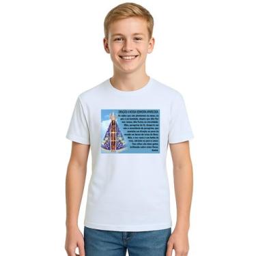 Imagem de Camiseta Oração Nossa Senhora Aparecida Personalizada - UseP4, Branco,