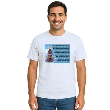 Imagem de Camiseta Oração Nossa Senhora Aparecida Personalizada - UseP4, Branco,