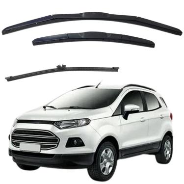 Imagem de Kit Palhetas Ecosport 2018 a 2021 Limpador de Parabrisa e Vidro Traseiro de Silicone Chuva