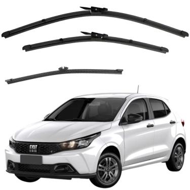 Imagem de Kit Palhetas Argo 2017 a 2025 Limpador de Parabrisa e Vidro Traseiro de Silicone Chuva