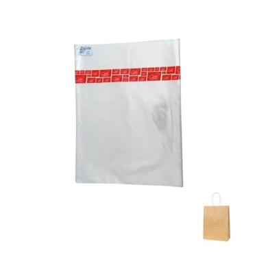 Imagem de Kit Saco De Presente Transparente 900 Incolor 30x45cm (1000 unidades) + Sacola Para Presente Kraft M 25,5x19,5x8cm (50 unidades)