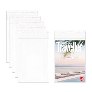 Imagem de Sacos de celofane transparentes, 22 x 30 cm, 100 unidades, sacos plásticos autovedáveis, sacos de poli para violoncelo, 2 mm, para roupas A4, camisas, calças, festas, presentes decorativos, folhetos