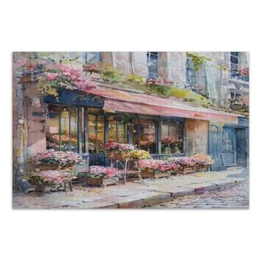 Imagem de Quebra-cabeça florista Paris para adultos com letras nas costas 500 quebra-cabeças para adultos