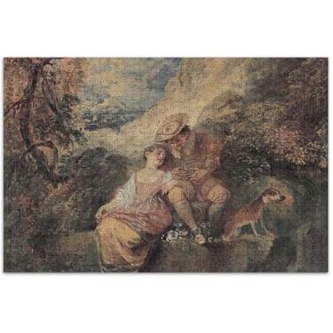 Imagem de Quebra-cabeça Antoine Watteau ninho de pardal ladrão para adultos 1000 peças natureza elefantes brancos presentes mordaça presente quebra-cabeça família brinquedo arte, 75 x 40 centímetros