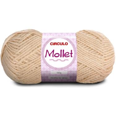 Imagem de Fio Mollet Círculo 100g 200m Lã Acrílica Tricô Crochê Artesanato Touca Cachecol Inverno Novelo (7034 - MARFIM)