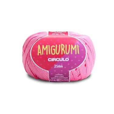 Imagem de Linha Fio Amigurumi Círculo 125g 254m 100 Algodão Mercerizado Crochê Tricô Artesanato Colorido (3131 - CHICLETE)