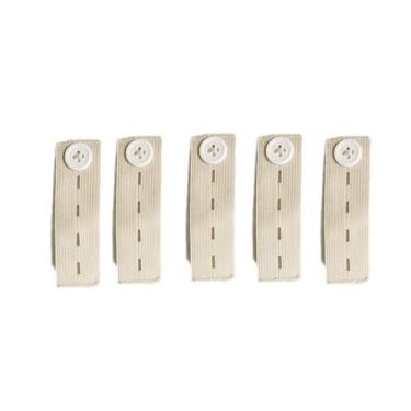 Imagem de 5 peças de cinto extensor de calças, unissex, faixa de cintura, calças de ganga, saias, ganchos de botão de maternidade, roupas, suprimentos de costura DIY