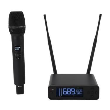 Imagem de Jopwkuin de Microfone Dinâmico Sem Fio, Som Claro, Sinal Estável, Bateria de Longa Duração para Desempenho de Hospedagem, Ktv, Liga de Alumínio Recarregável