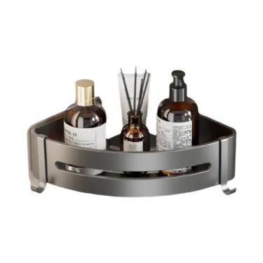 Imagem de Prateleira De Banheiro Montada Na Parede Sem Furadeira Organizador De 