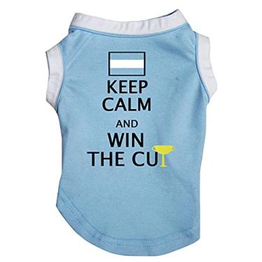Imagem de Petitebella Camiseta para cachorro Argentina Keep Calm and Win The Cup (azul, 3GG)