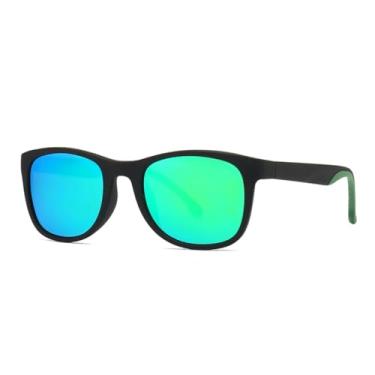 Imagem de JRLLFD Óculos de sol polarizados masculinos com armação retrô clássica (verde)